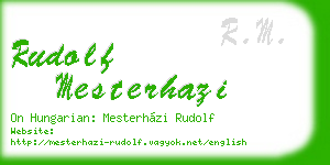 rudolf mesterhazi business card